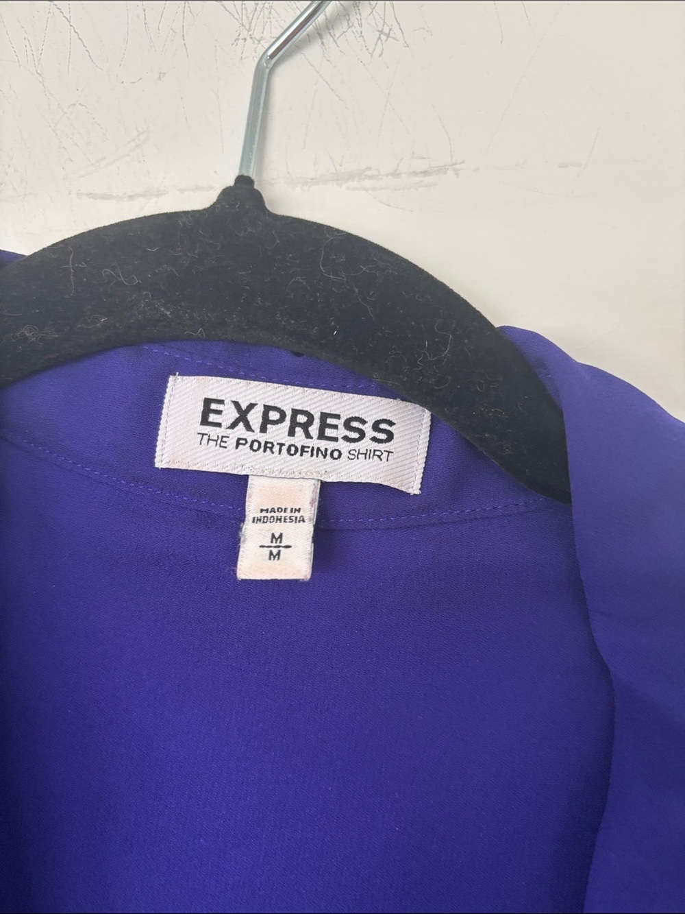 Express purple portofino button down blouse size M - Picture 2 of 4